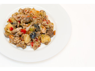 Летнее рагу с курицей
